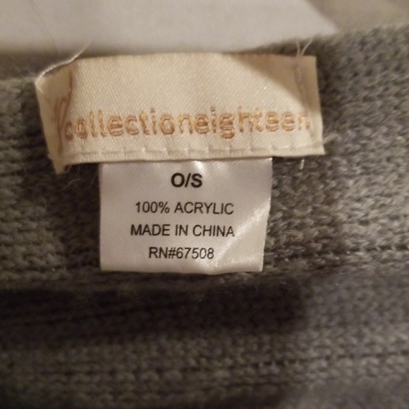 💥18 Collection Pantone Gray Poncho  O/S A21 - Picture 2 of 4